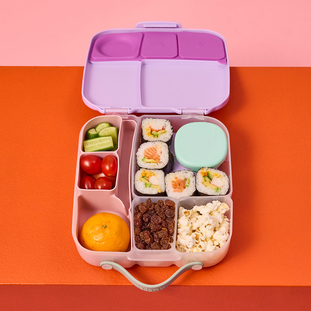 b.box Silicone Bento Tray - LUNCH - Berry