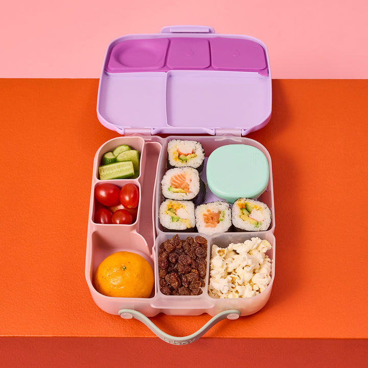 b.box Silicone Bento Tray - LUNCH - Berry
