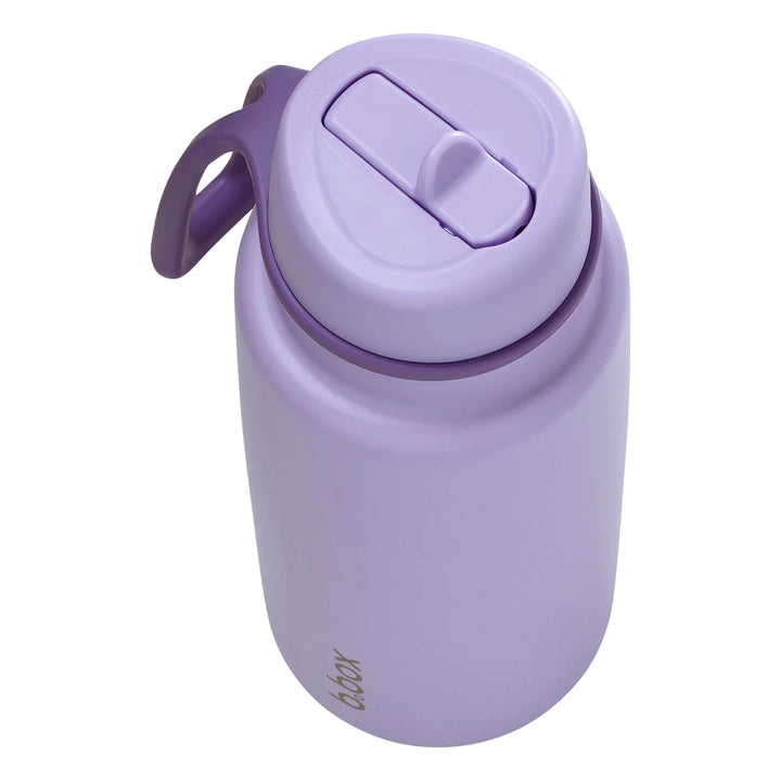 b.box 1L Insulated Flip Top Drink Bottle - Lilac Love