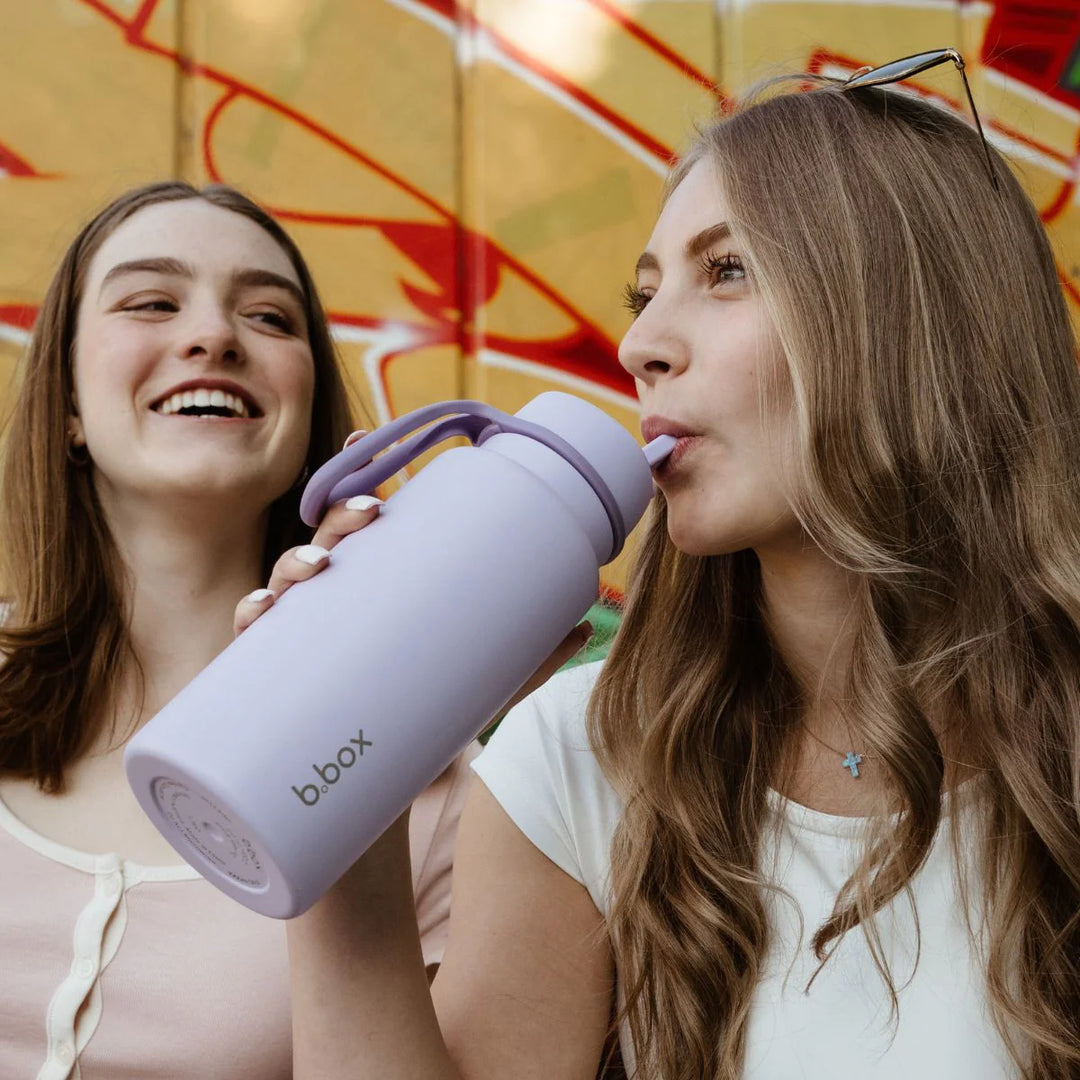 b.box 1L Insulated Flip Top Drink Bottle - Lilac Love