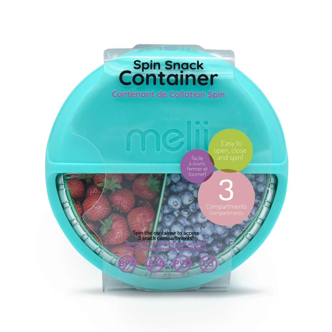 Melii Luxe Spin Snack Container - Turquoise