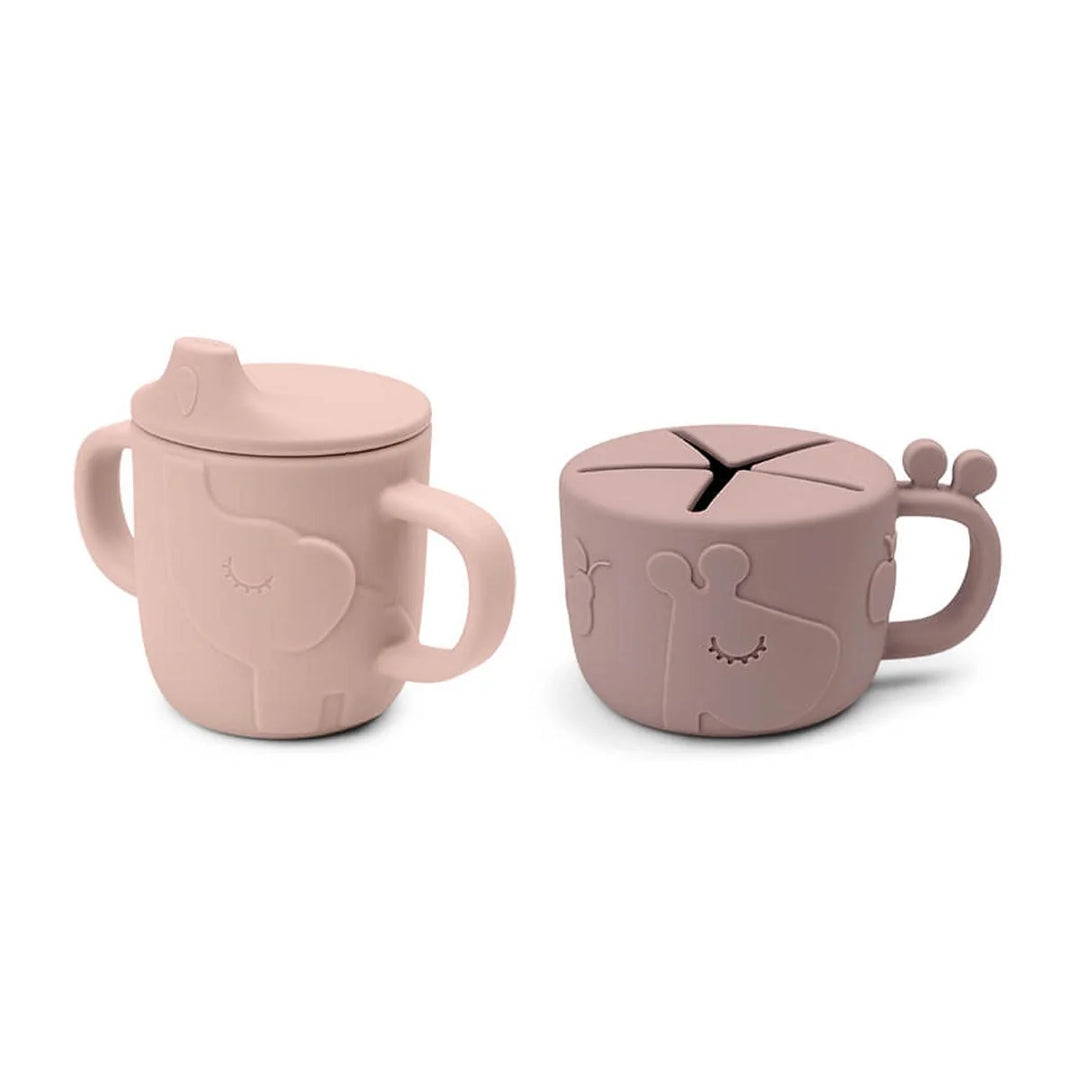 Done By Deer Peekaboo Spout & Snack Cup Set - Powder