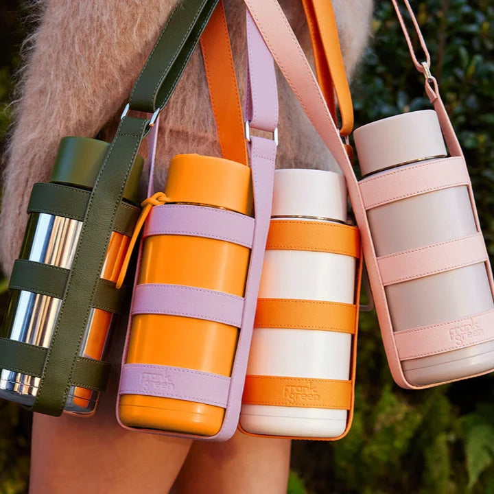 Frank Green Cactus Leather Bottle Holder - 34 oz - Lilac Haze