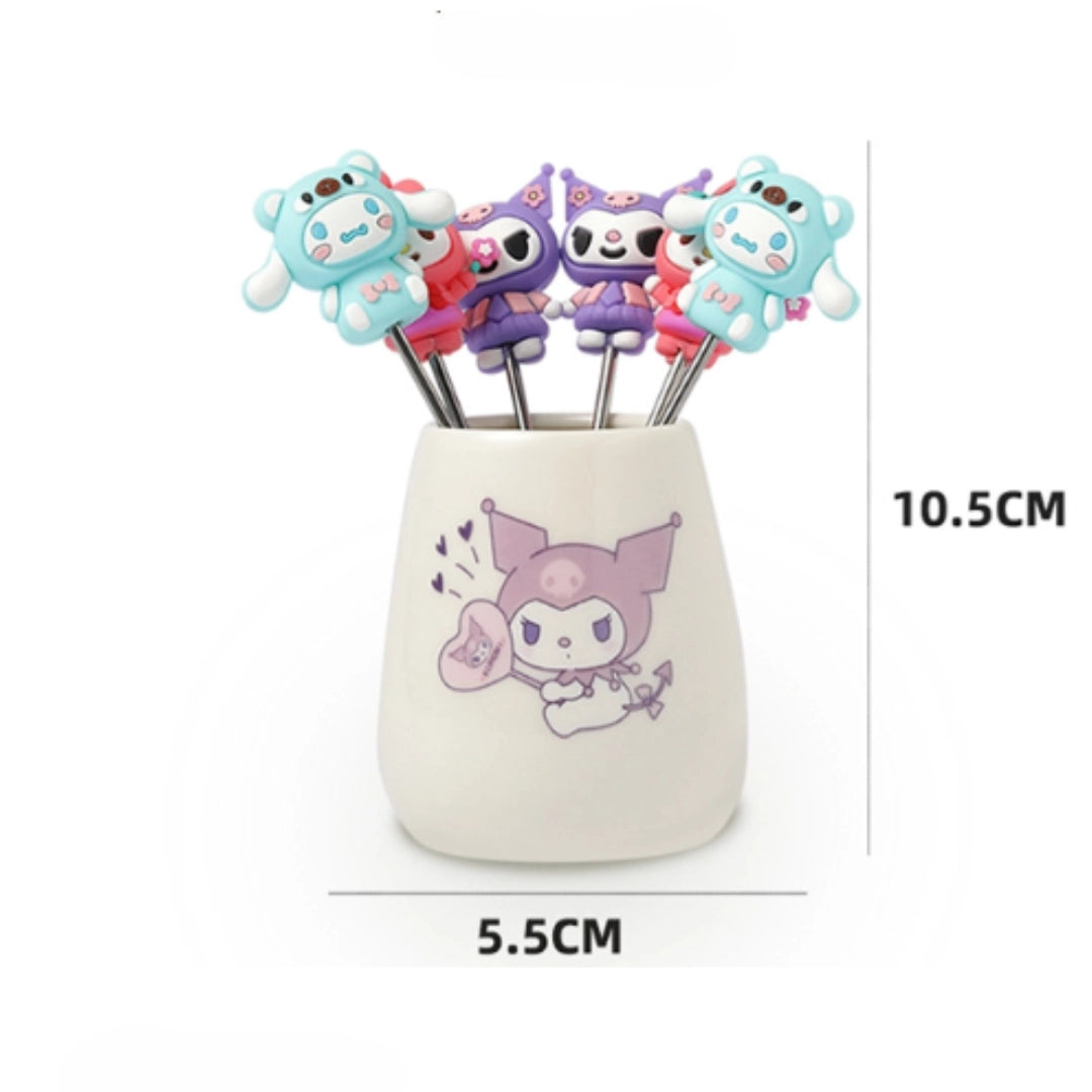 Mini Food Pick Forks - Kuromi