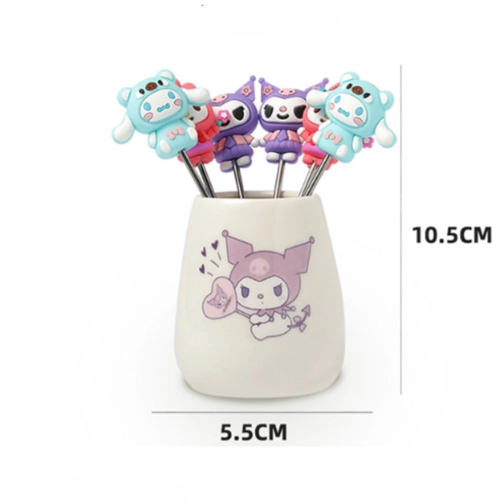 Mini Food Pick Forks - Kuromi