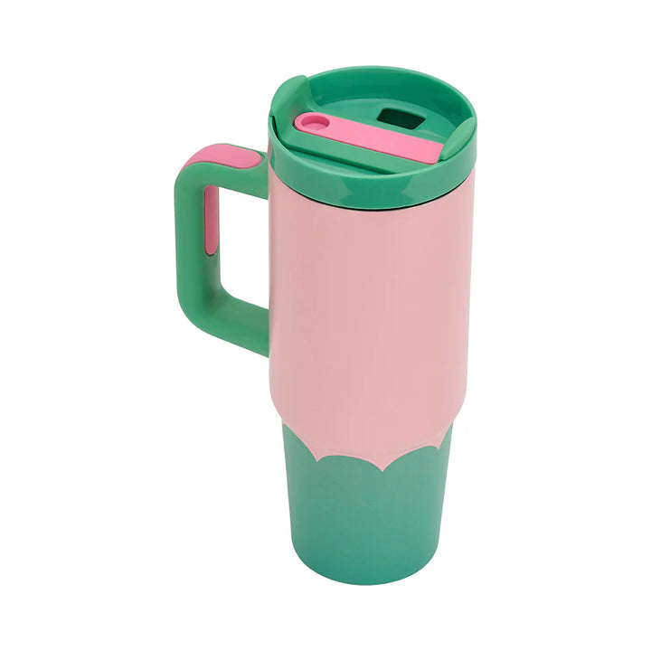 Annabel Trends Insulated Super Sip Tumbler - Wave - Musk & Green