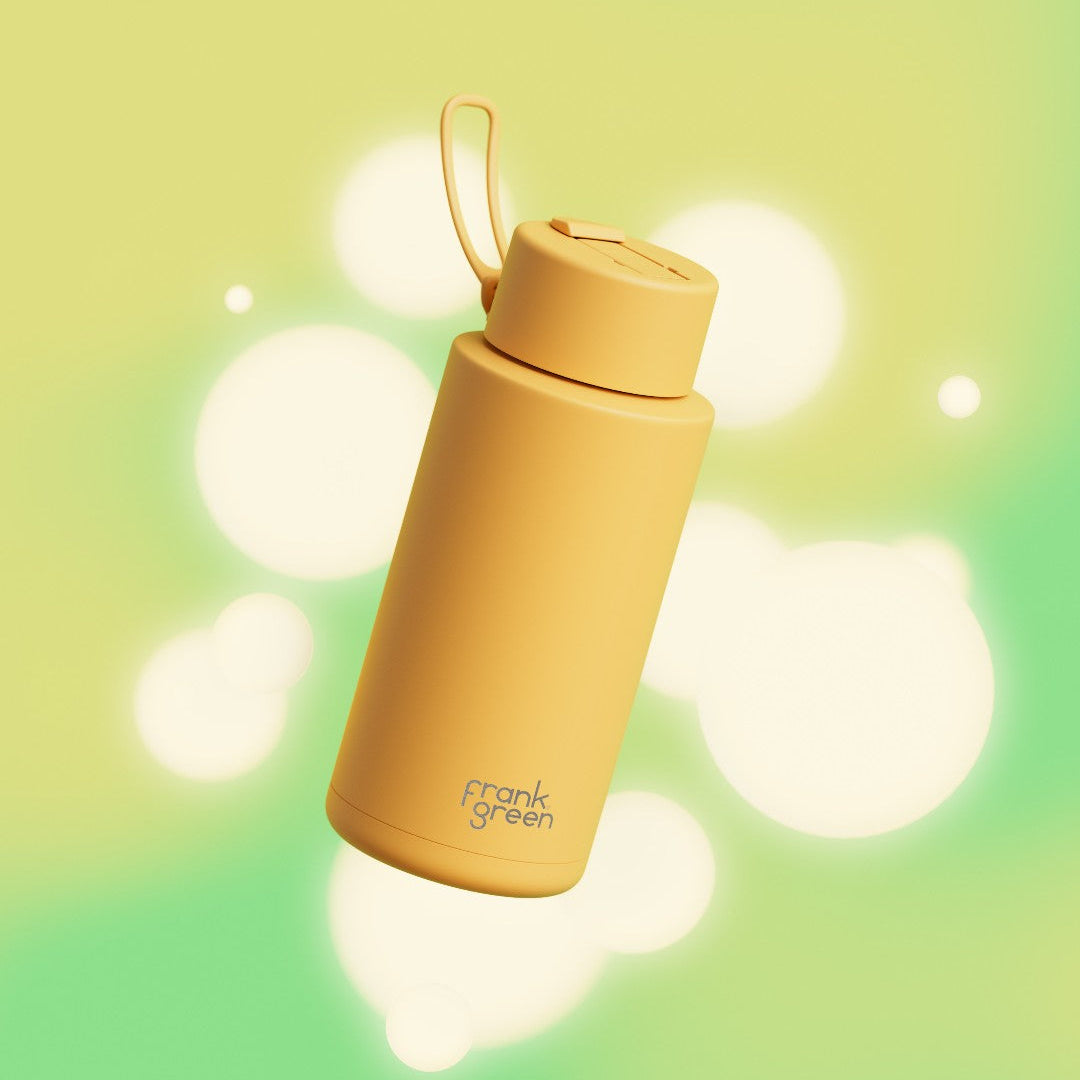 Frank Green GLOW Insulated Drink Bottle 1L - Solar Glow
