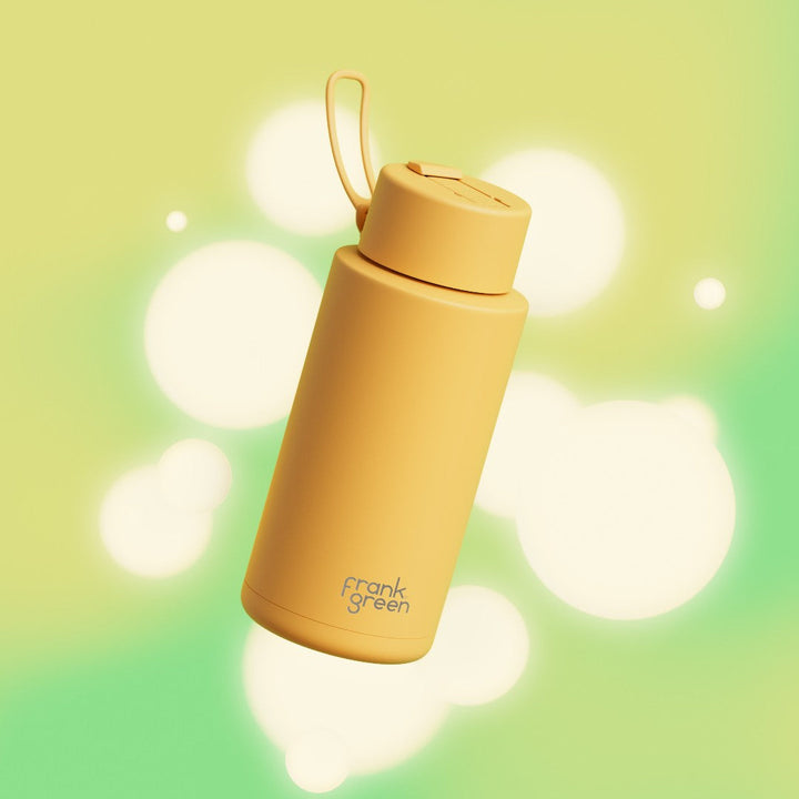 Frank Green GLOW Insulated Drink Bottle 1L - Solar Glow