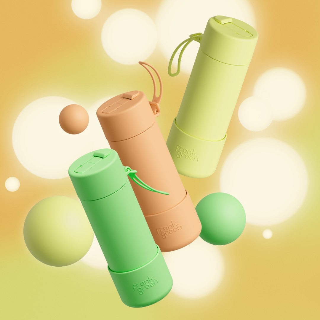 Frank Green GLOW Insulated Drink Bottle 595ml - Solar Glow