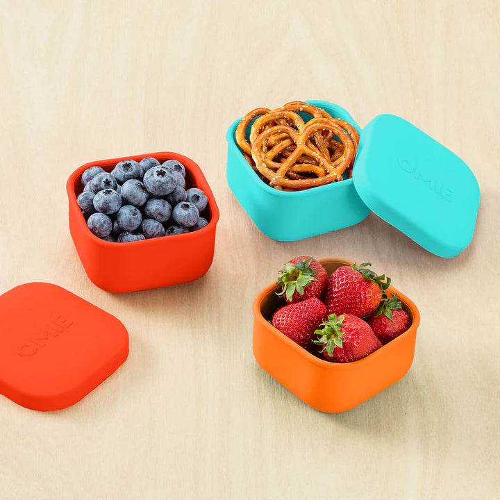 OmieBox OmieSnack Silicone Snack Box - Red