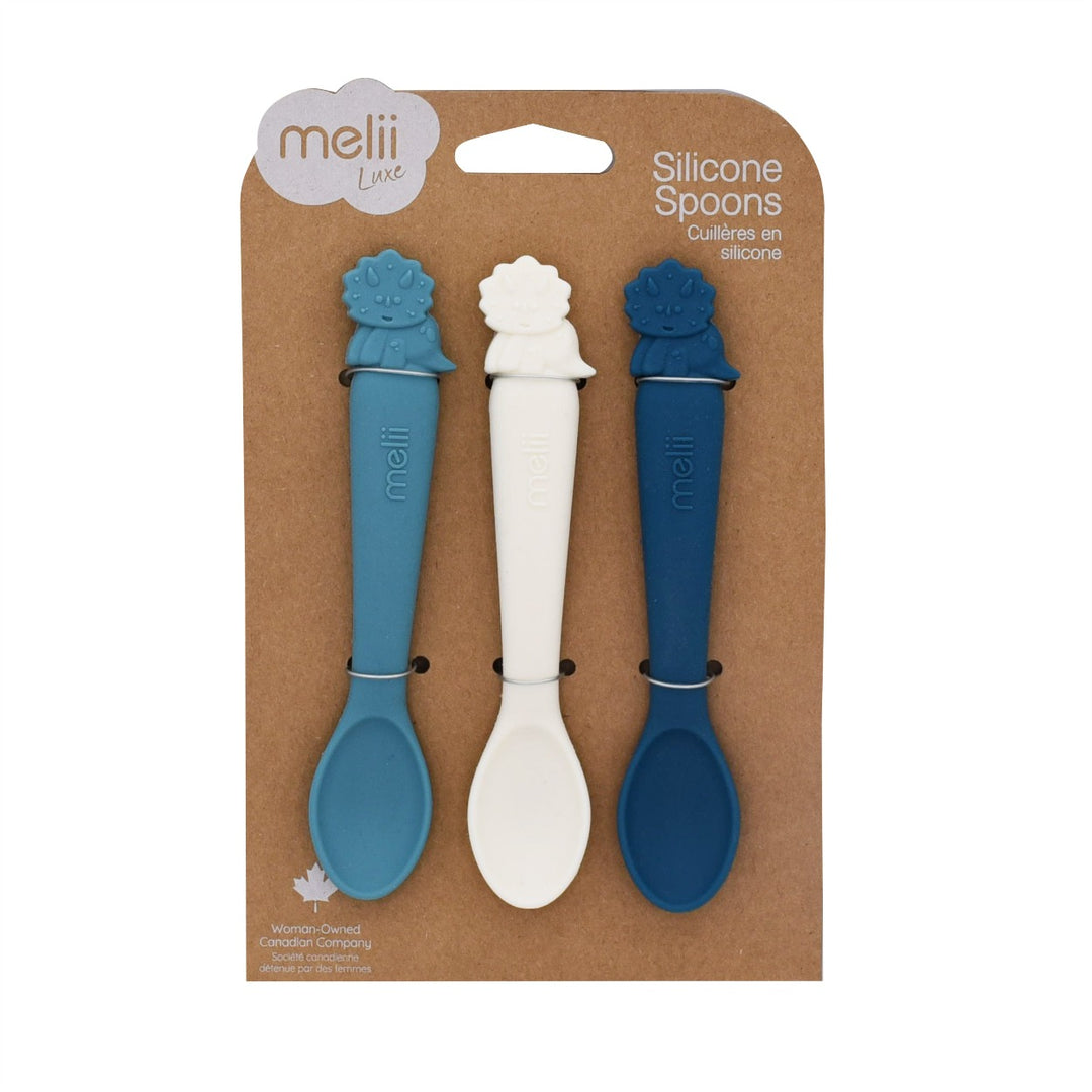 Melii Luxe Silicone Spoons 3pk - Dinosaur