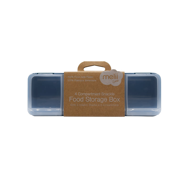 Melii Luxe 4 Compartment Snackle Box - Blue
