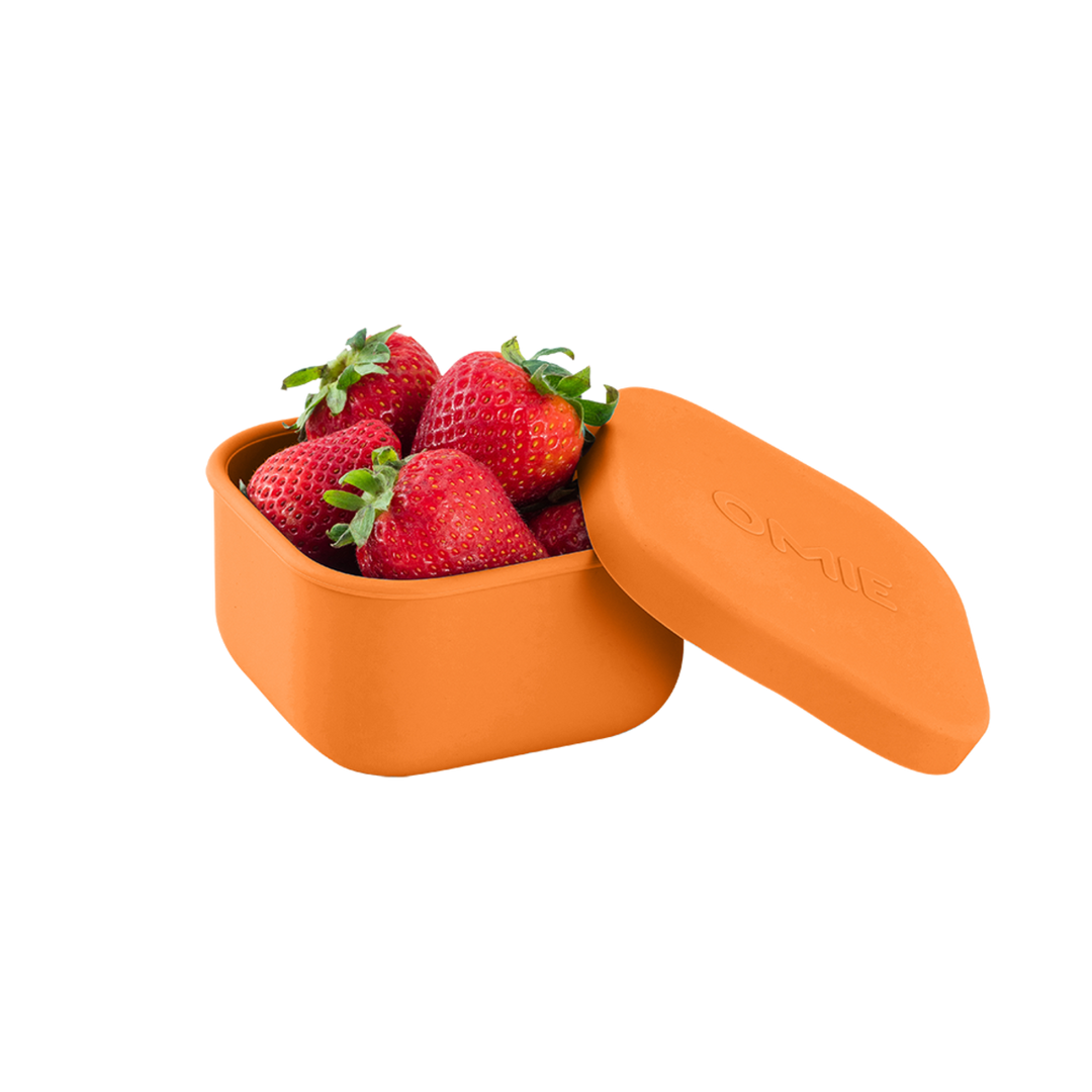 OmieBox OmieSnack Silicone Snack Box - Orange