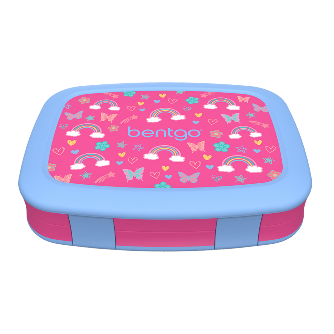Bentgo Kids Lunchbox & Bag Bundle - Rainbows & Butterflies
