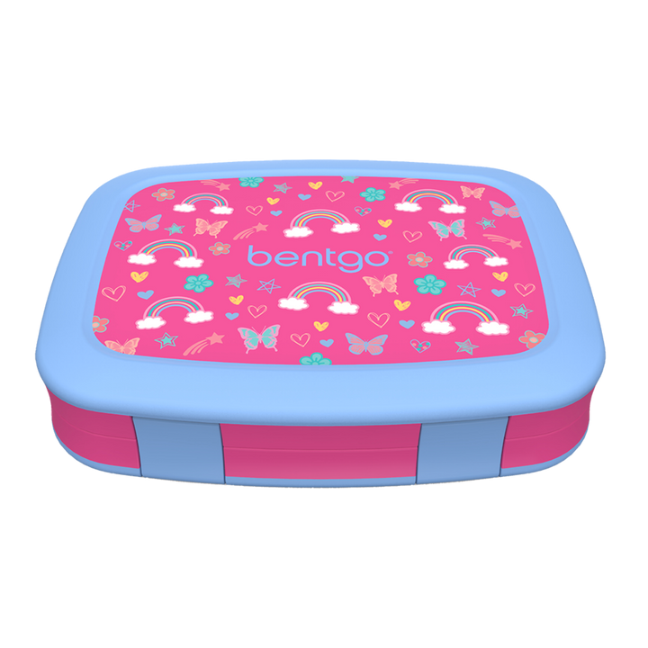 Bentgo Kids Lunchbox & Bag Bundle - Rainbows & Butterflies