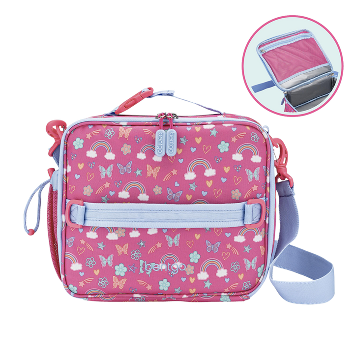 Bentgo Kids Lunchbox & Bag Bundle - Rainbows & Butterflies