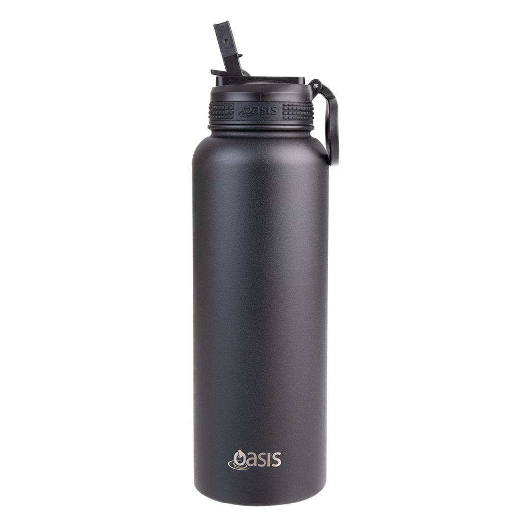 Oasis Challenger Insulated 1.1L Drink Bottle - Black