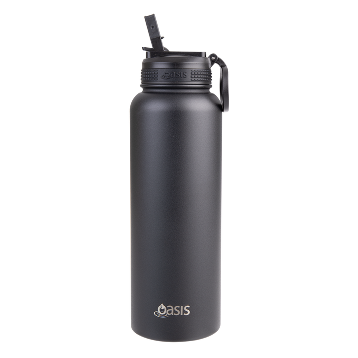 Oasis Challenger Insulated 1.1L Drink Bottle - Black