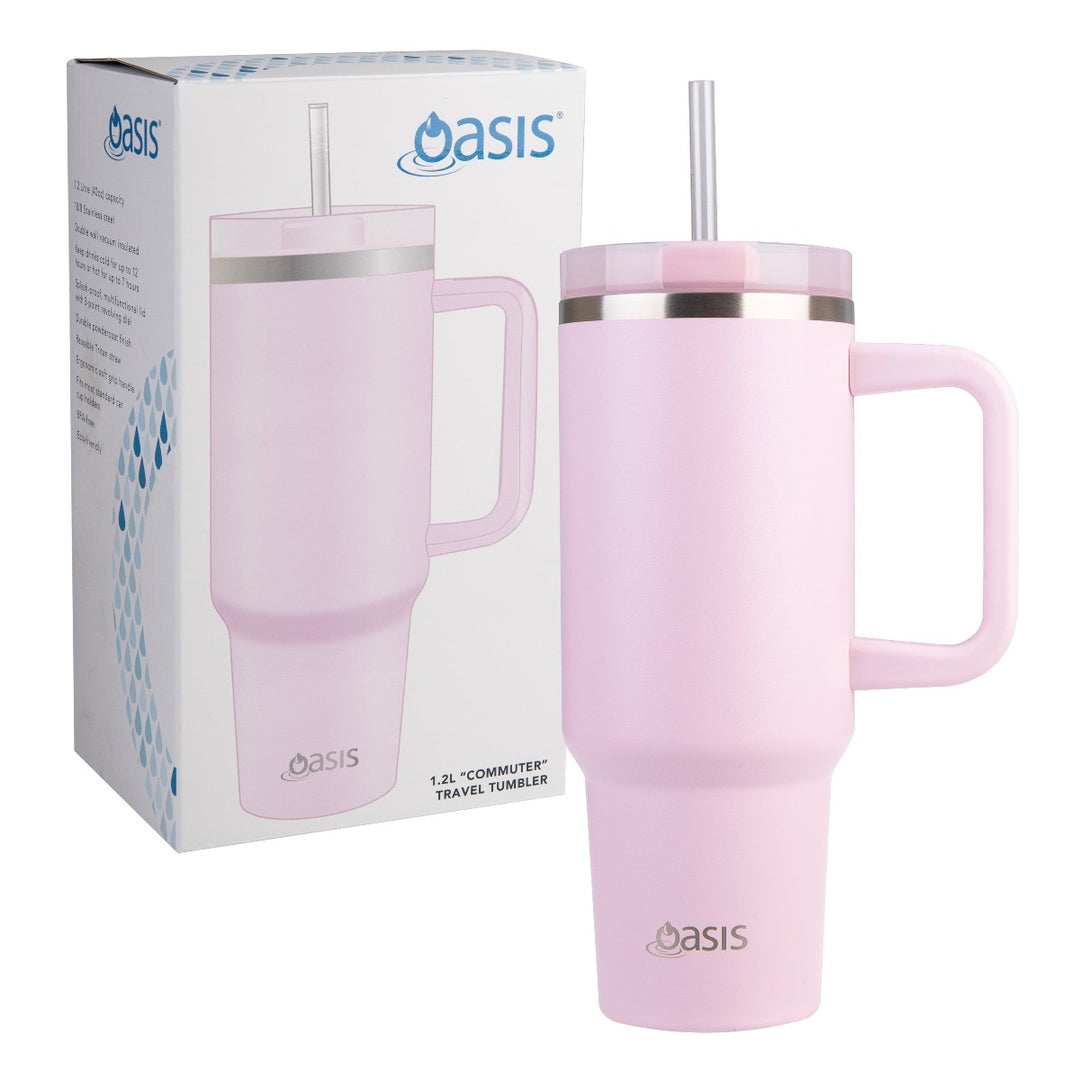 Oasis Insulated Commuter Tumbler 1.2L - Pink Lemonade