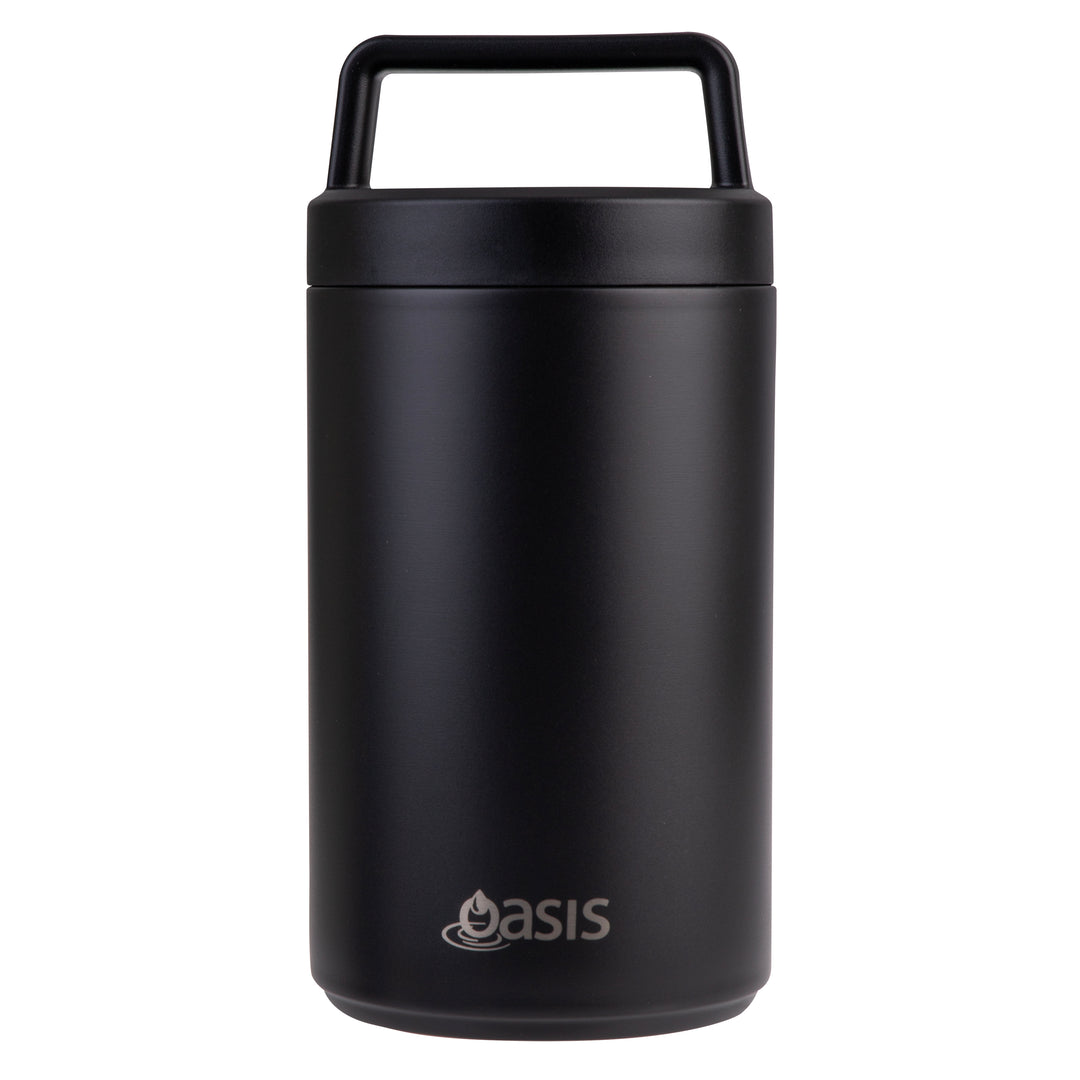 Oasis Insulated Food Jar With Handle - 700ml - Black
