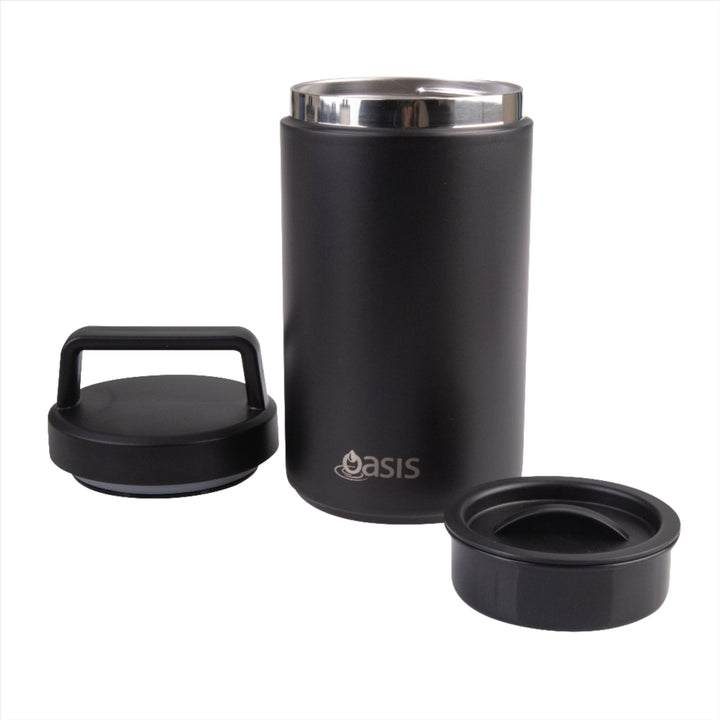 Oasis Insulated Food Jar With Handle - 700ml - Black
