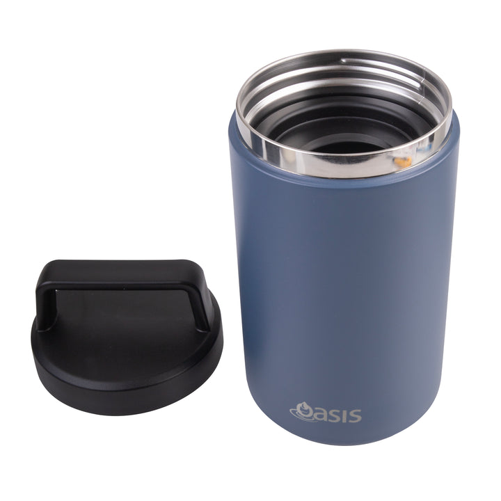 Oasis Insulated Food Jar With Handle - 700ml - Indigo
