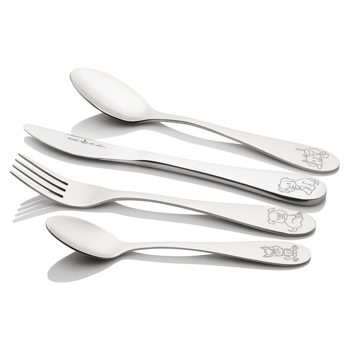 Children's Stainless Steel Cutlery Set - Puppy