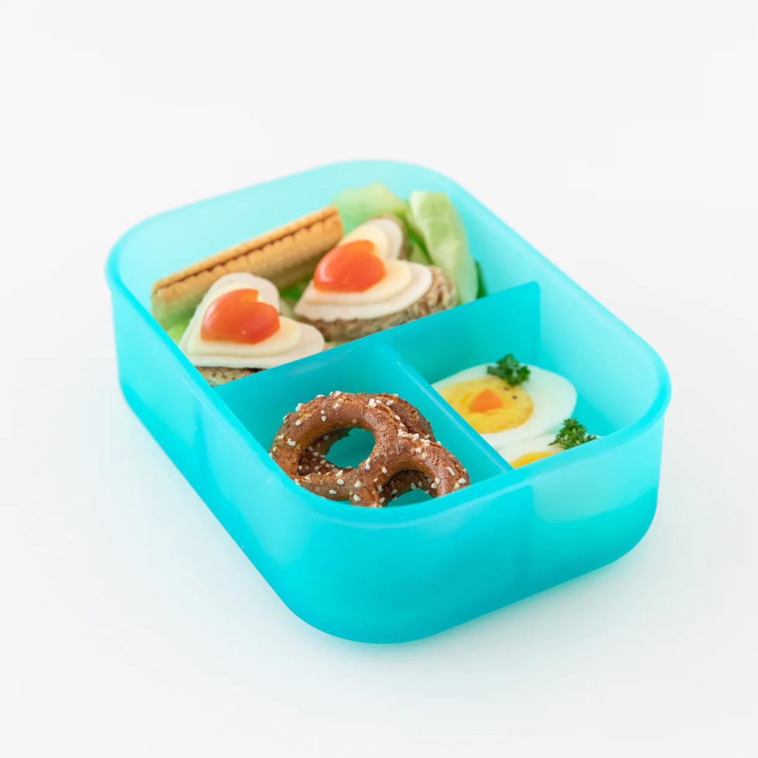 Bumkins Silicone Bento Lunch Box - Jelly Blue