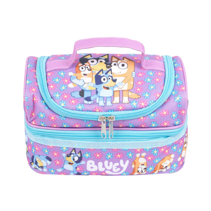 Dual Compartment Insulated Lunch Bag - Bluey