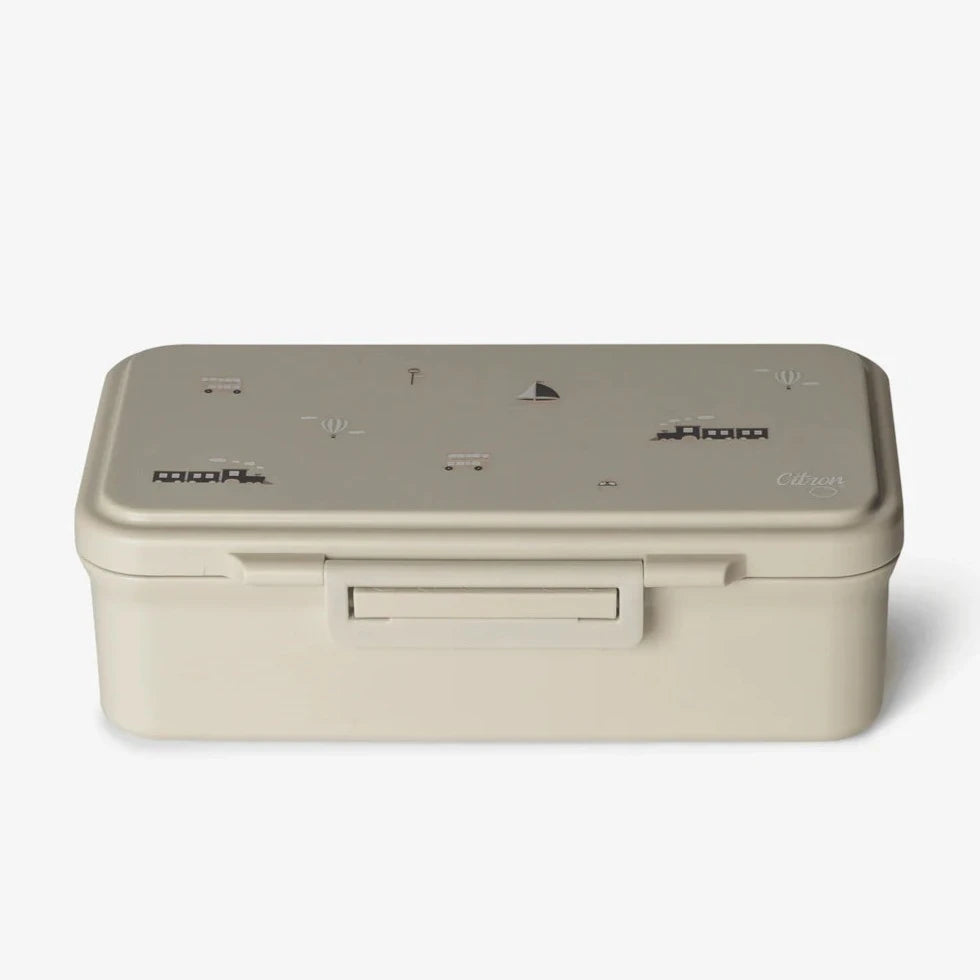 Citron Rectangle Lunch Box - Vehicles
