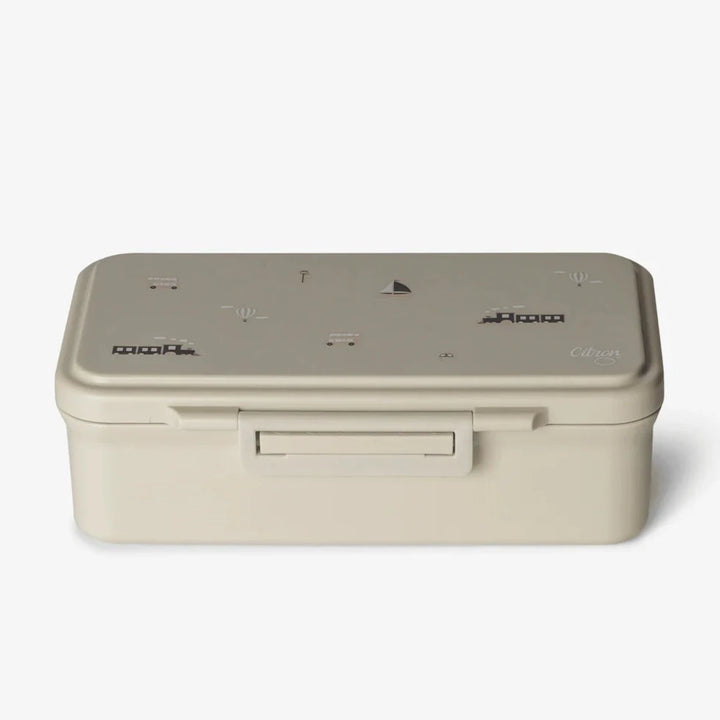 Citron Rectangle Lunch Box - Vehicles