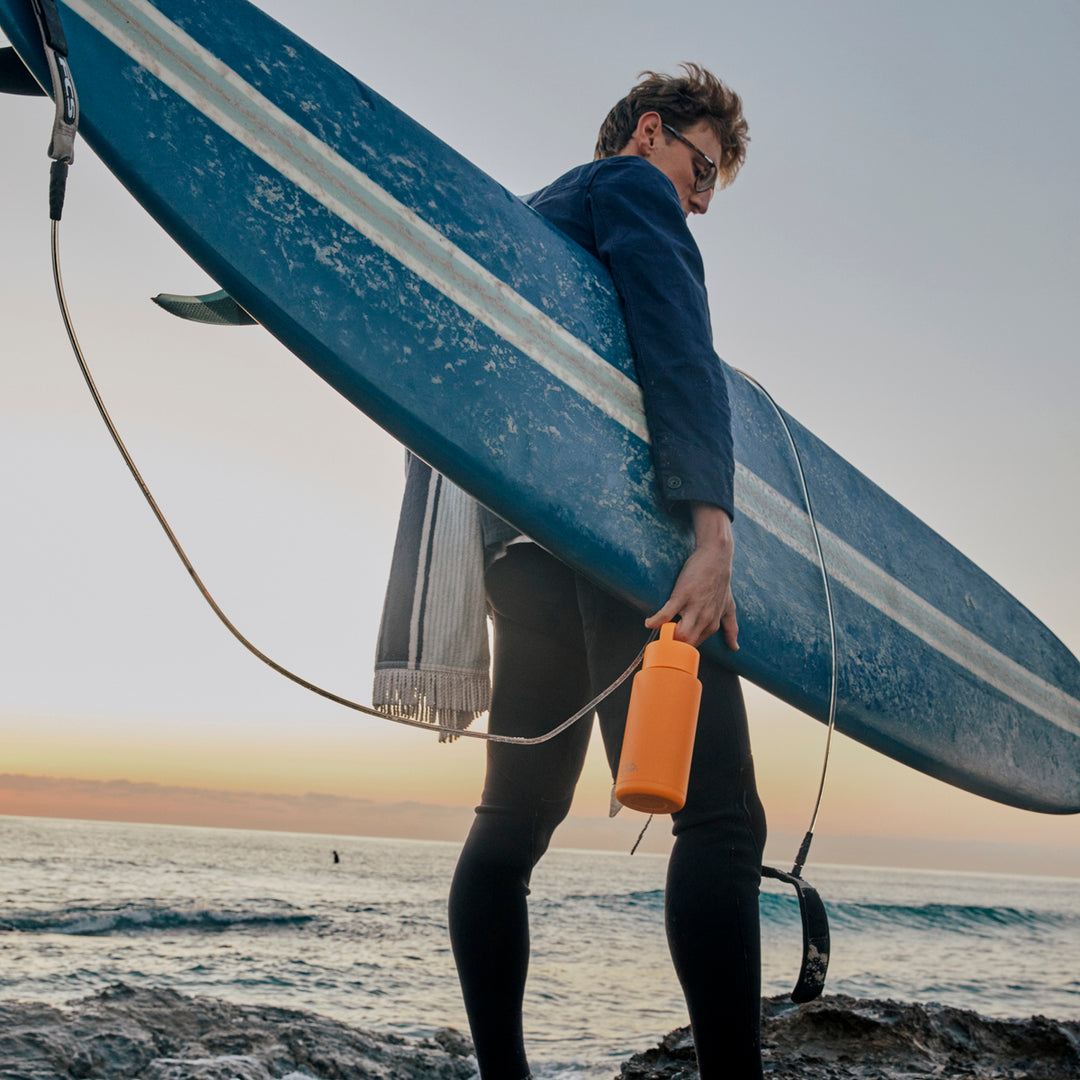 Frank Green Grip Finish & Lid Insulated Bottle - Neon Orange