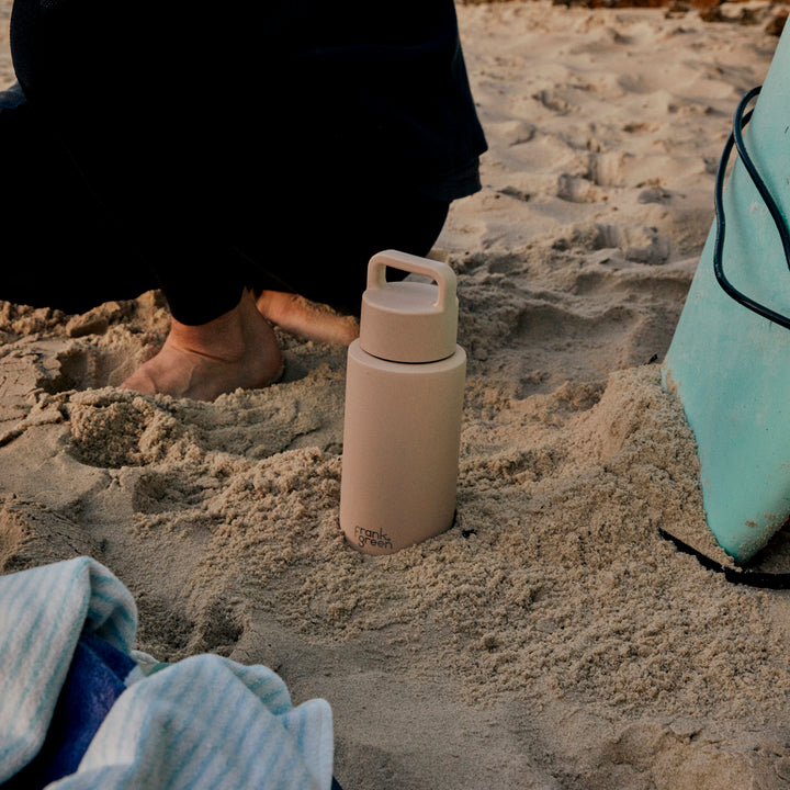 Frank Green Grip Finish & Lid Insulated Bottle - Soft Stone