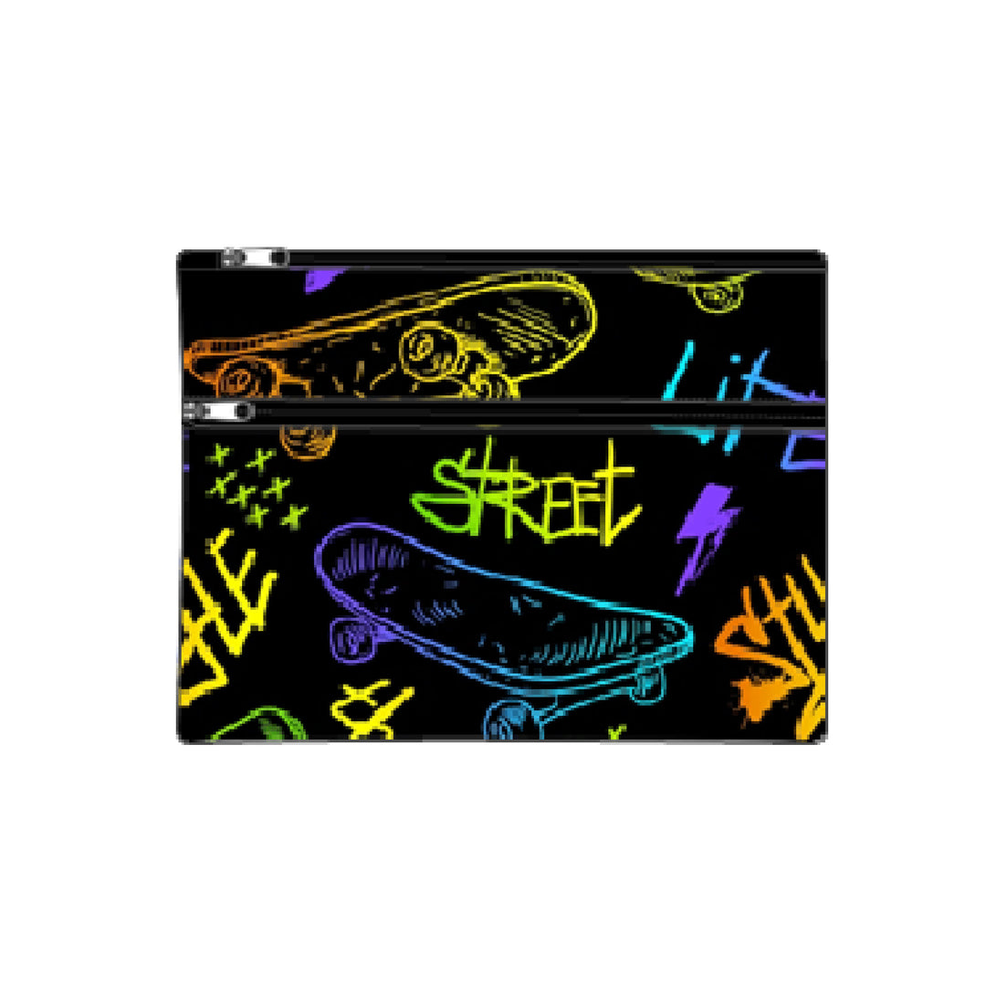 Got It Covered Pencil Case LARGE 2 Zip - Skate Street Life