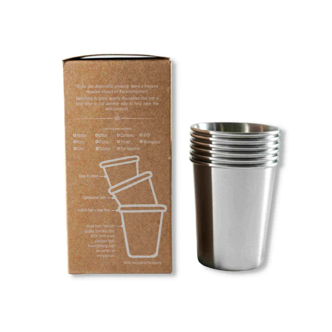 Goodly Gosh Stainless Steel Cups - 6pk