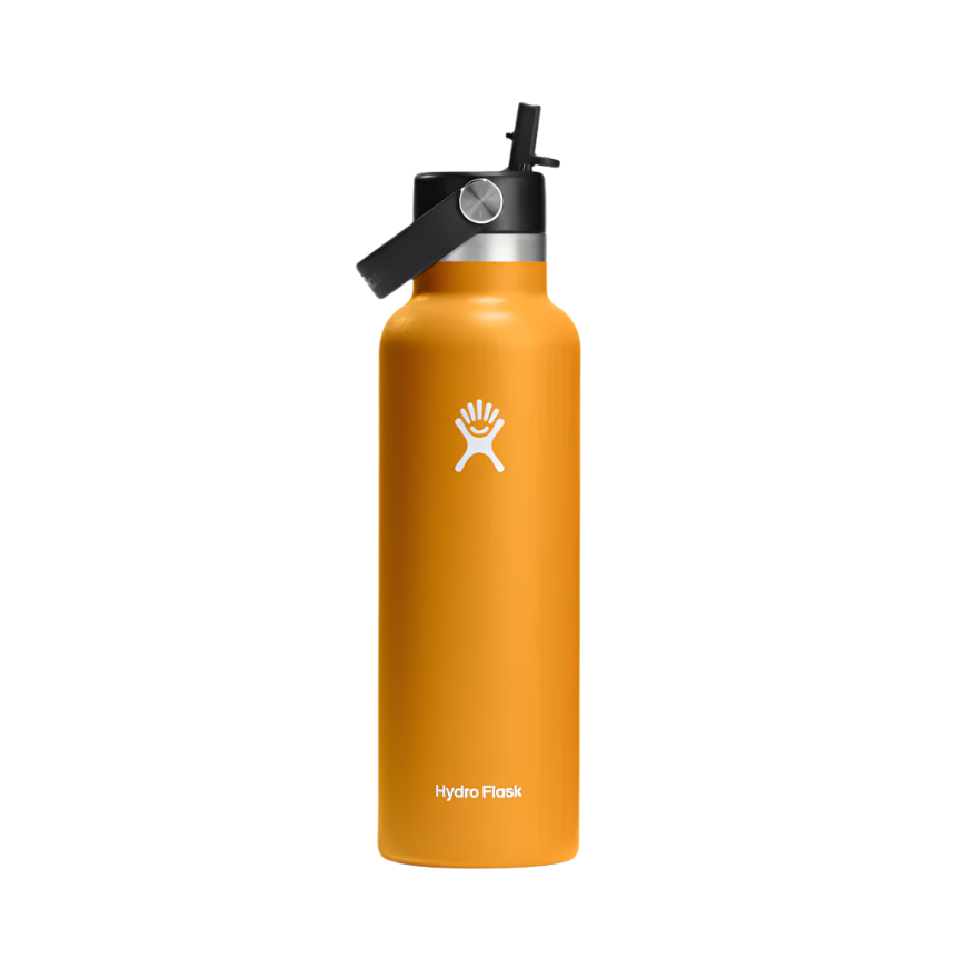 Hydro Flask Insulated Bottle 21oz/621ml Standard Flex Straw Cap - Fossil