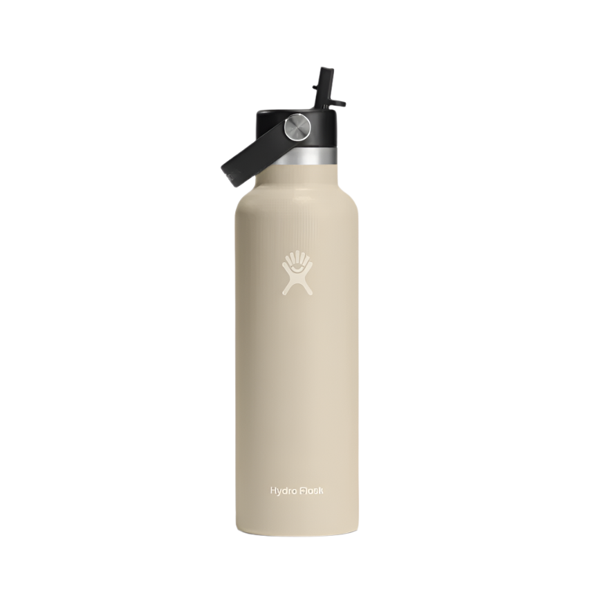 Hydro Flask Insulated Bottle 21oz/621ml Standard Flex Straw Cap - Oat