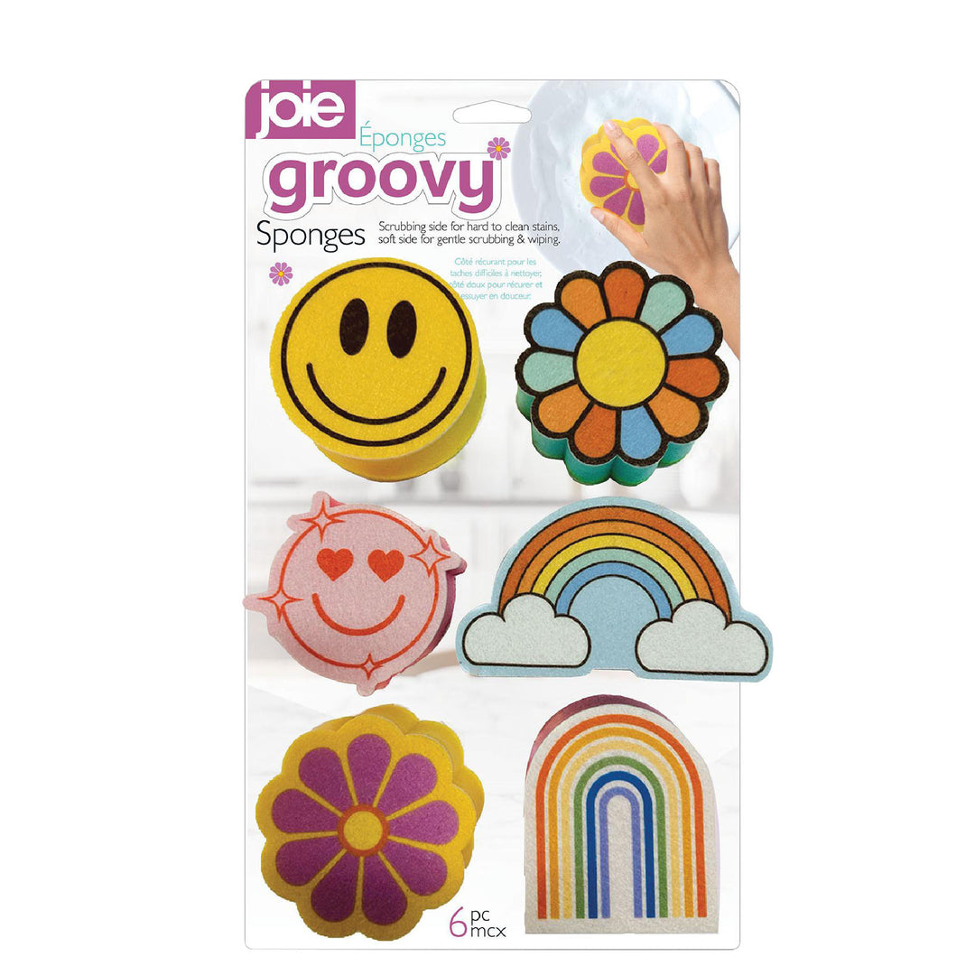 Joie Novelty Sponges 6pk - Groovy