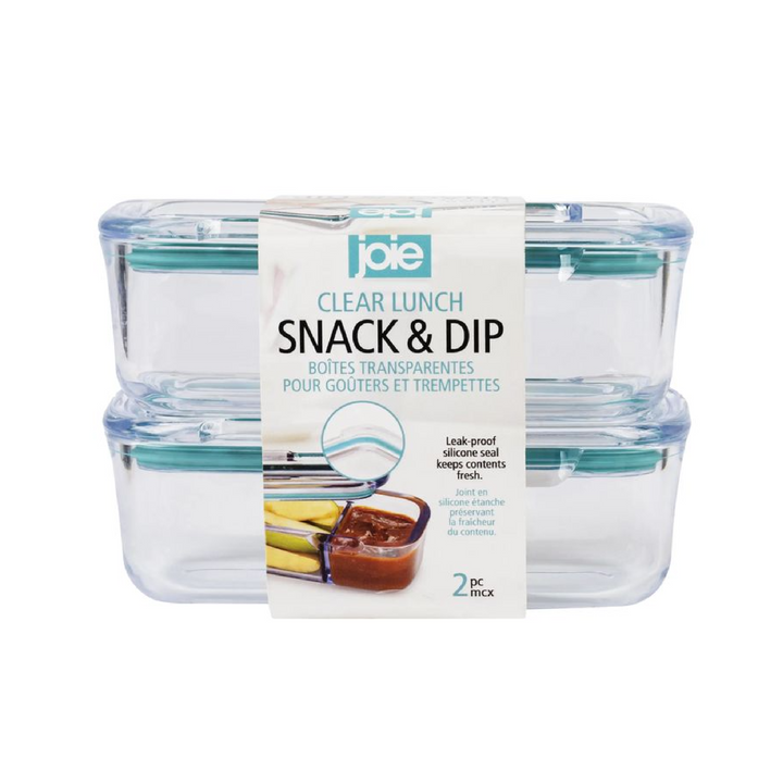Joie Lunch Snack & Dip - Blue/Clear - 2 Pack