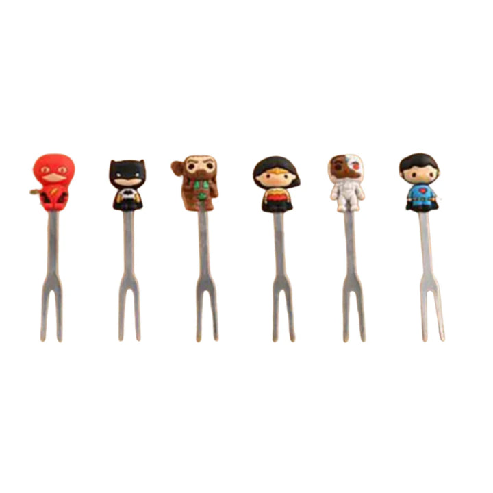 Mini Food Pick Forks - Justice League