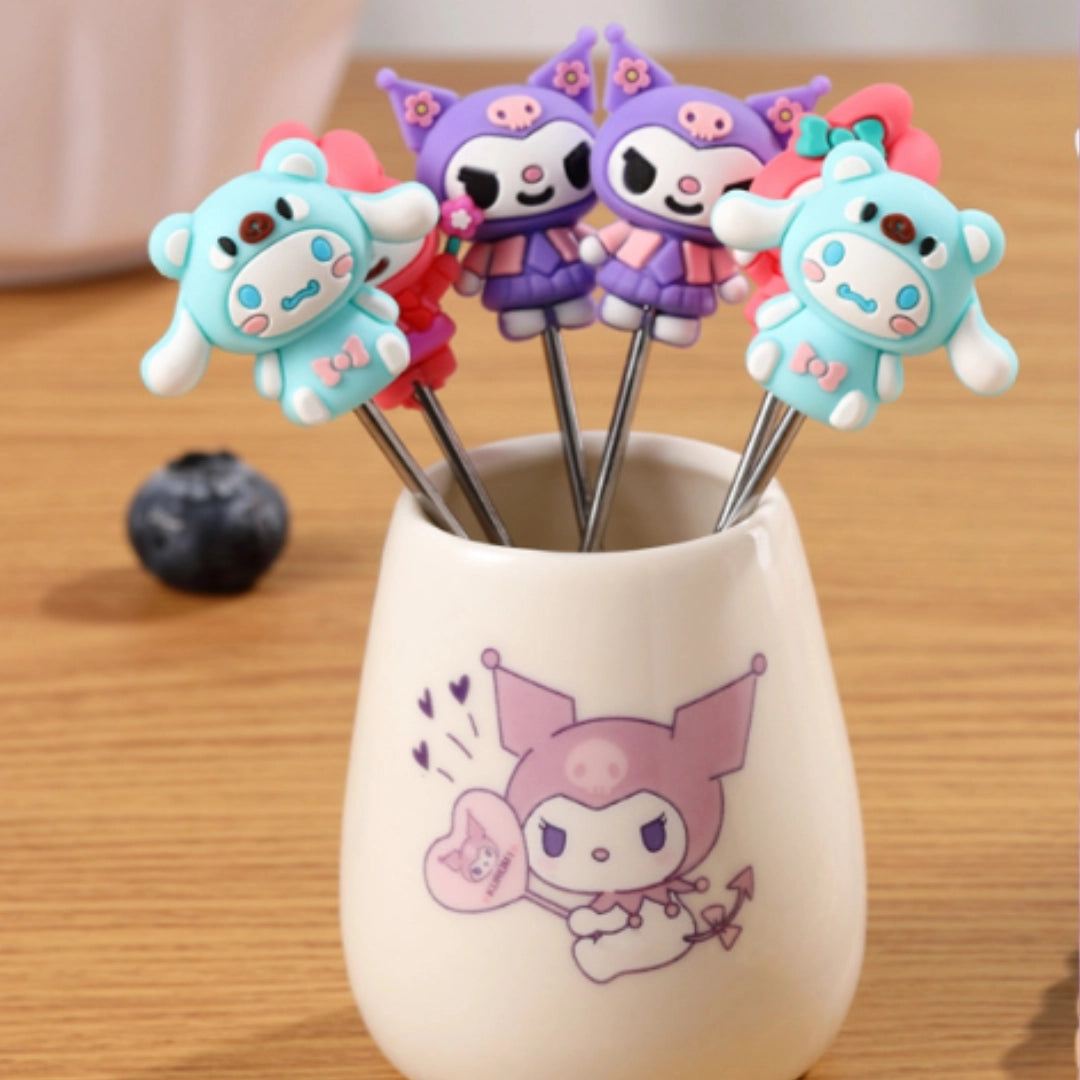 Mini Food Pick Forks - Kuromi