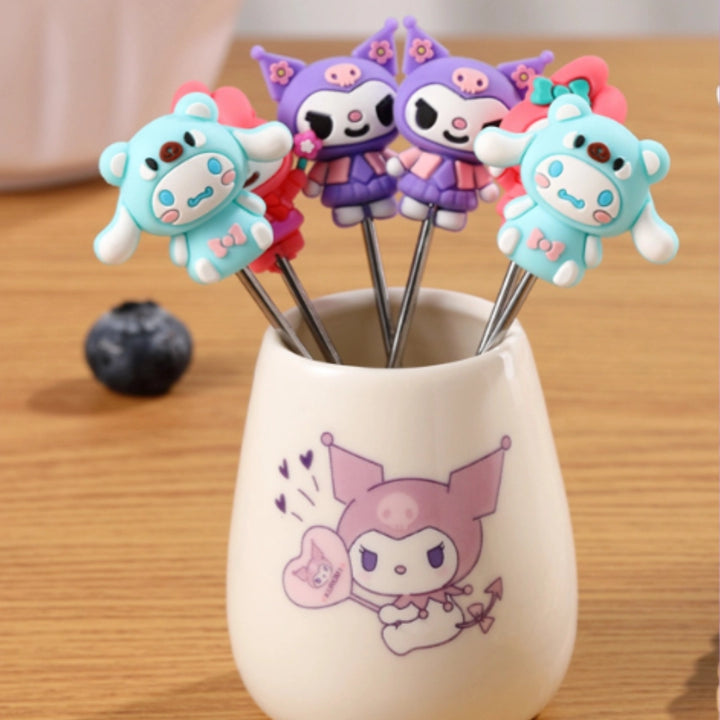 Mini Food Pick Forks - Kuromi