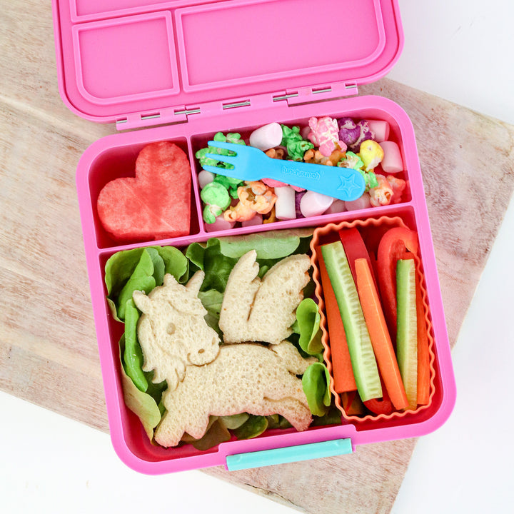 Lunch Punch Fork & Spoon, Wrap Band, Food Cups & STIX Bundle - Burst