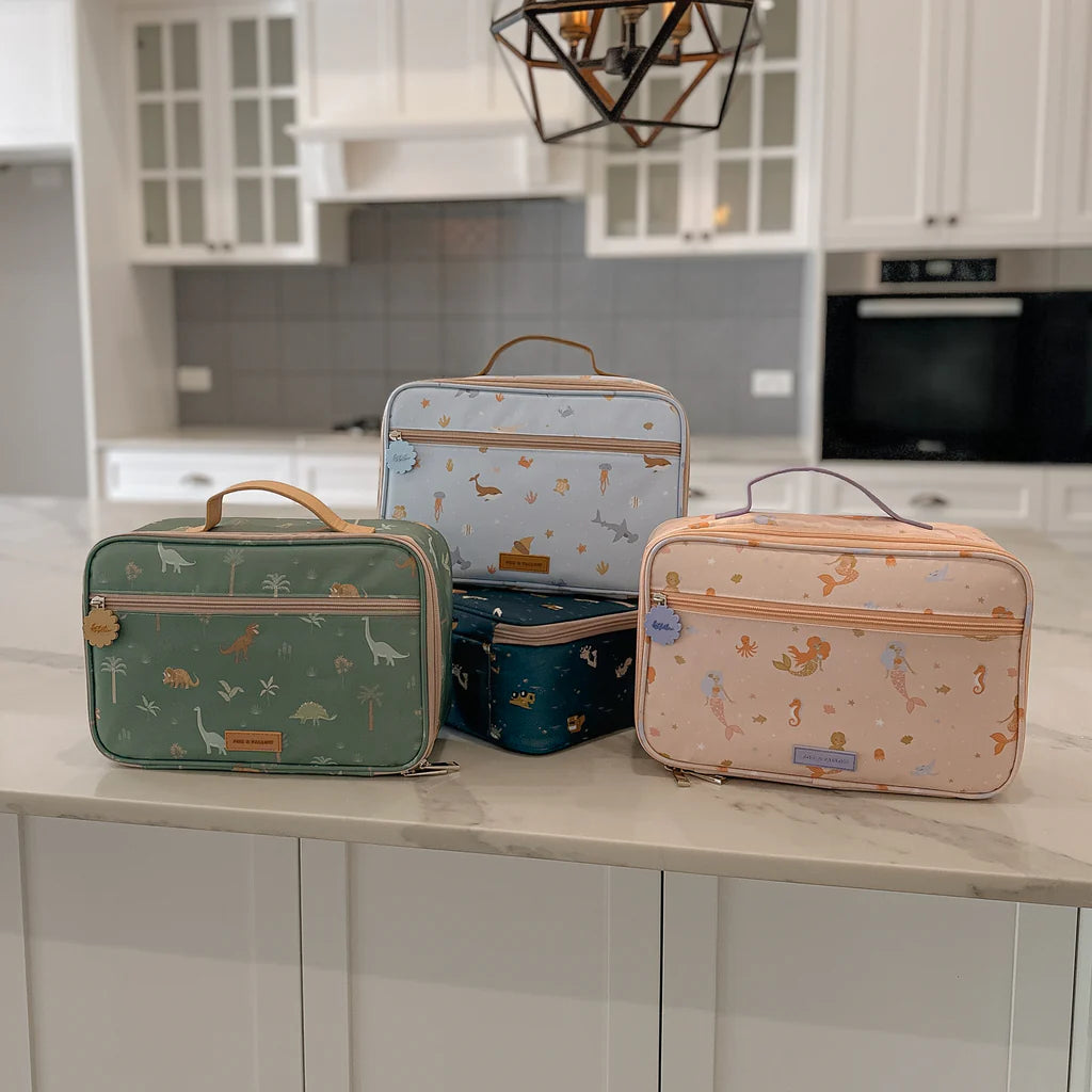 Fox & Fallow Insulated Lunch Bag - LARGE - Ocean Creatures Sky