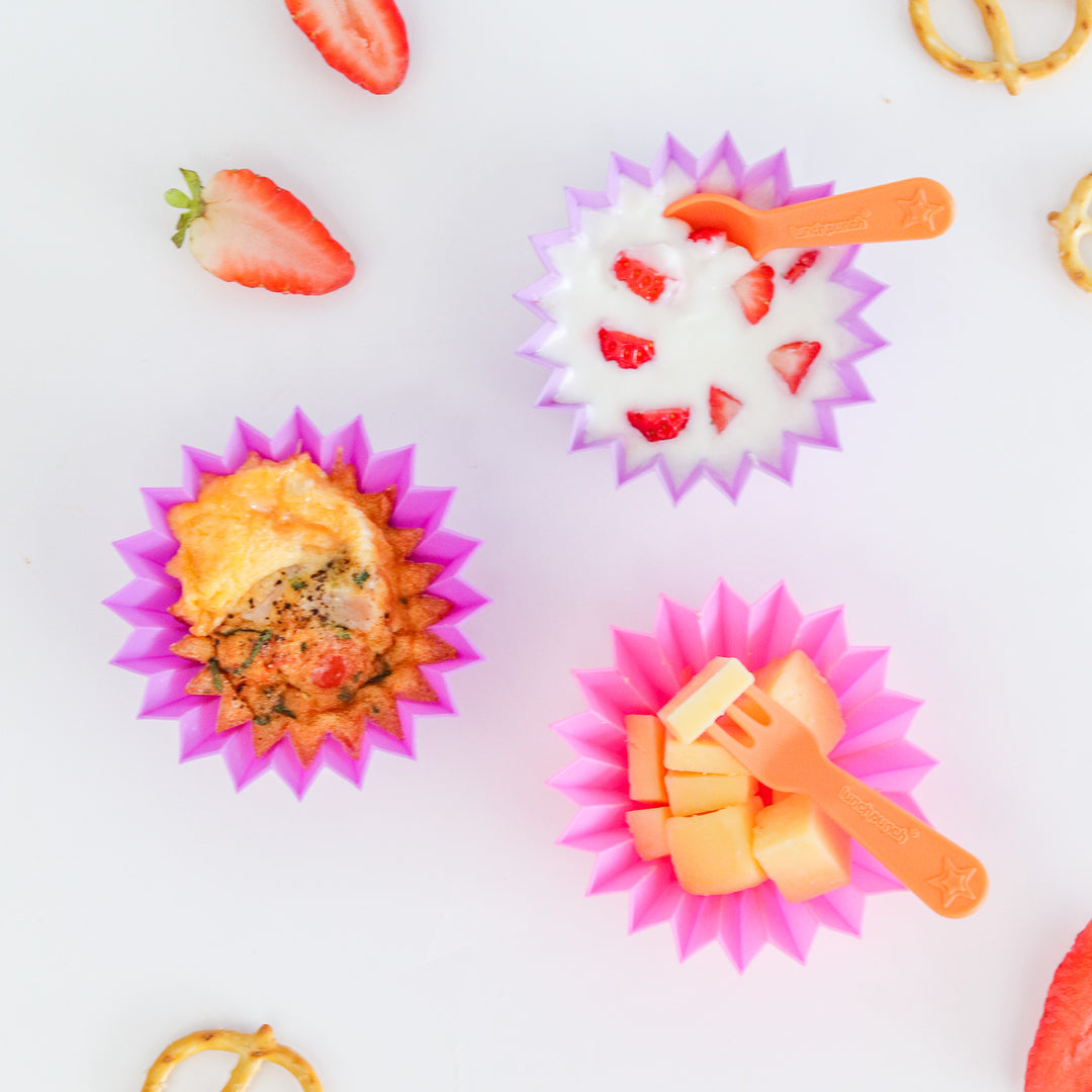 Lunch Punch Fork & Spoon, Wrap Band, Food Cups & STIX Bundle - Brights