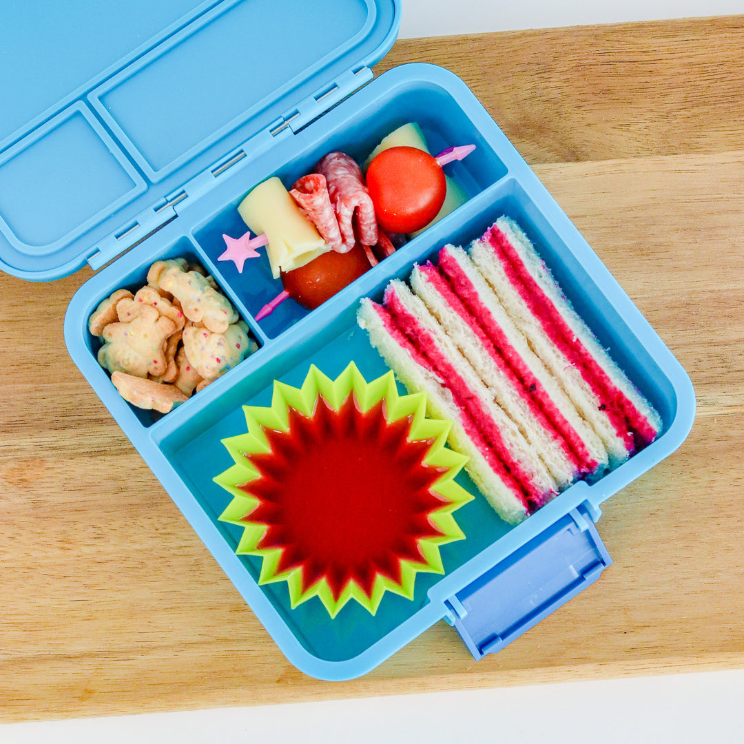 Lunch Punch Fork & Spoon, Wrap Band, Food Cups & STIX Bundle - Brights