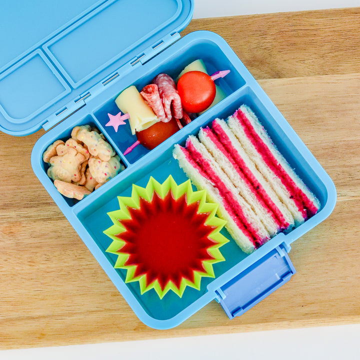 Lunch Punch Fork & Spoon, Wrap Band, Food Cups & STIX Bundle - Brights