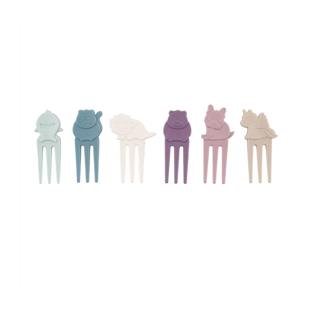 Melii Luxe Food Picks Set - Animals - Set of 6