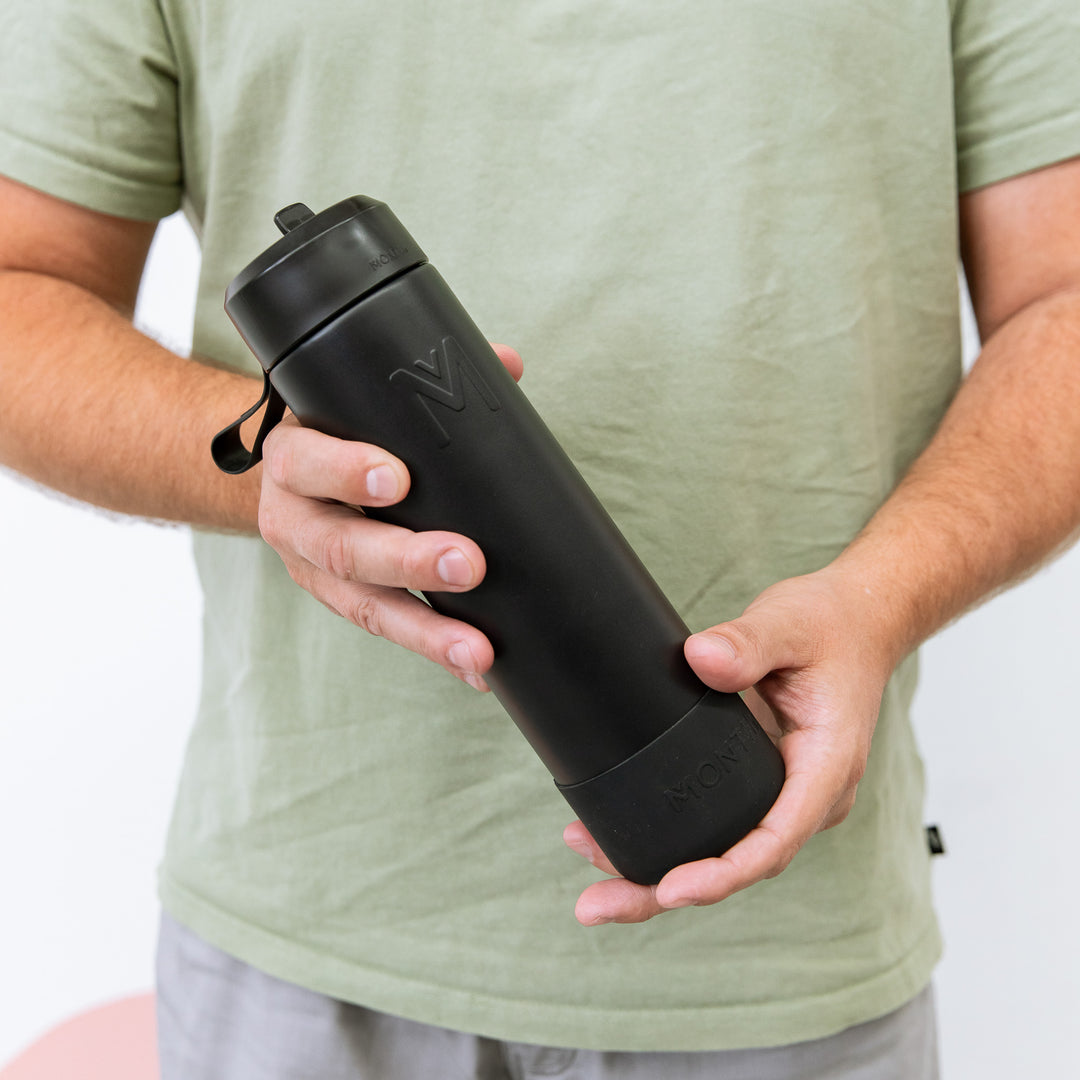 MontiiCo Large Lunch Bag & Sipper Bottle Bundle - Stealth