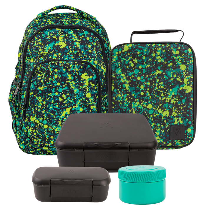 PRE-ORDER - MontiiCo Backpack + Lunch Bundle - Splat - FREE SHIPPING